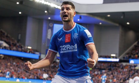 Rangers overwhelm Aberdeen to ease pressure on Van Bronckhorst | Scottish Premiership 5 Antonio Colak celebrates scoring for Rangers.