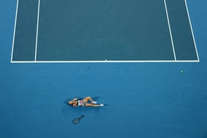 Melbourne, Australia: Aryna Sabalenka celebrates winning the Australian Open women’s final against Elena Rybakina