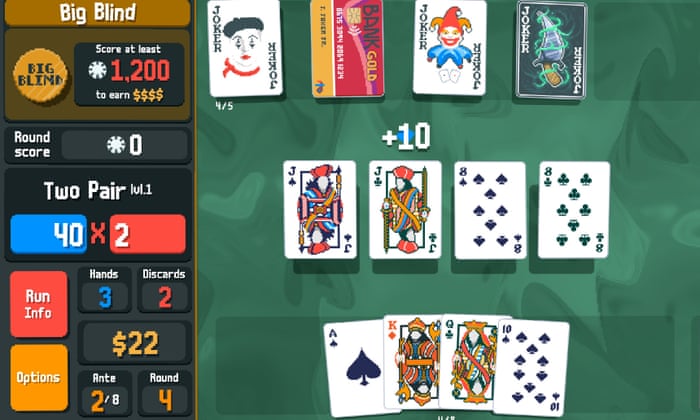 Balatro: this fiendish mashup of solitaire and poker has taken over my life | Games | The Guardian Balatro: this fiendish mashup of solitaire and poker has taken over my life | Games | The Guardian