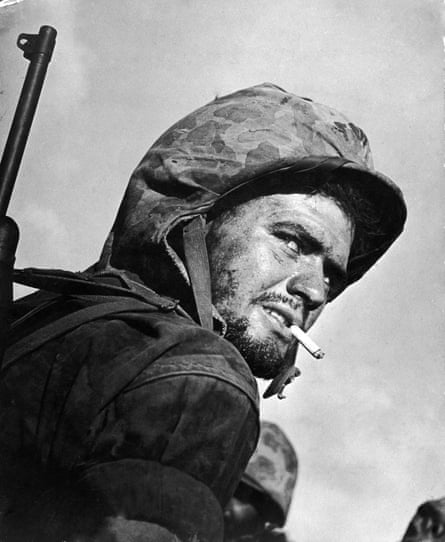 A US soldier during the final days of fighting to gain control of the island of Saipan from occupying Japanese forces during the second world war.