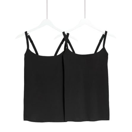 M&S 2pk Cotton Rich Secret Support Vests F+