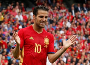 Fabregas rues a missed chance.