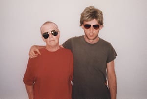 Moby with his mother, wearing her chemotherapy wig, in New York, 1997