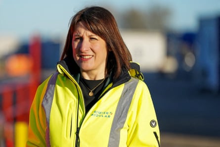 Reeves in hi-vis jacket outside