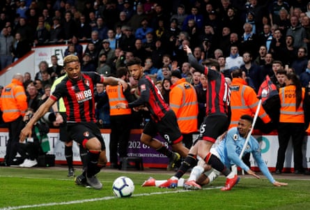 Jordon Ibe in action for Bournemouth against Manchester City in March 2019