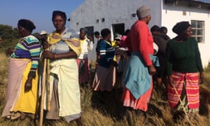Villagers leaving a protest meeting in Xolobeni, South Africa, which eventually won a court ruling against a massive titanium mining project.
