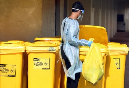 Medical waste is removed from St Basil's in 27 July 2020.