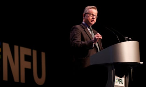 Michael Gove speaks at the National Farmers Union conference in February
