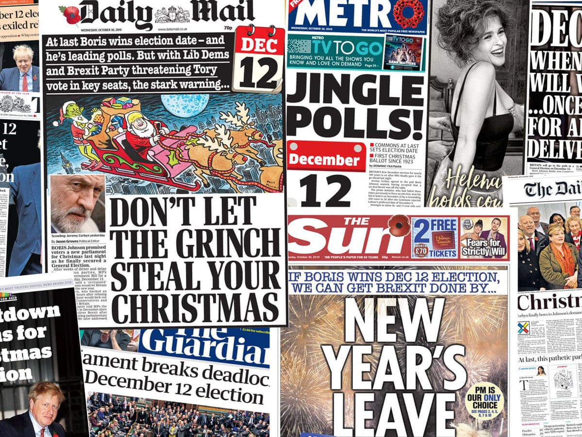 Jingle Polls How The Papers Covered Johnson S December Election Media The Guardian