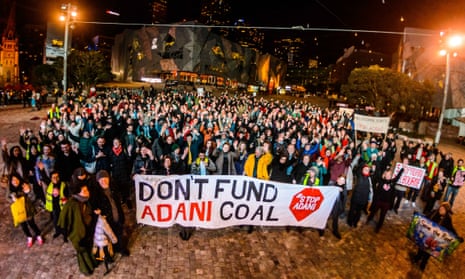 Anti-Adani protesters at the screening of Guarding the Galilee