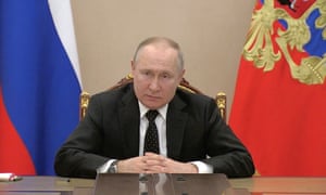 Vladimir Putin speaking in Moscow.