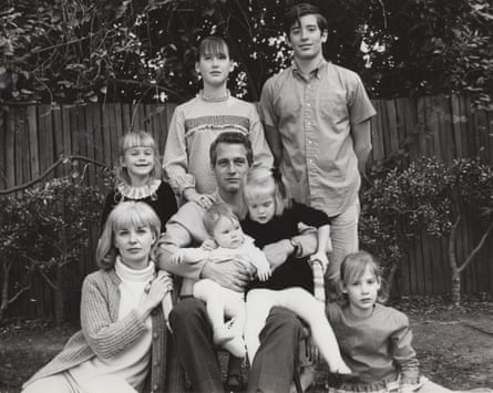 ‘He really was wonderful to be around’ … the Newman-Woodwards in 1965: top row, left to right, Nell, Susan, Scott; bottom row, left to right, Woodward, Paul, Clea, Lissy and Stephanie.