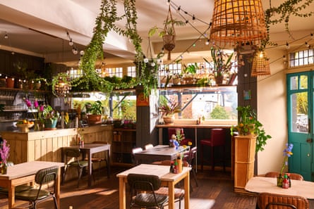 Interior of Omni Cafe in Monkseaton near Whitley Bay.