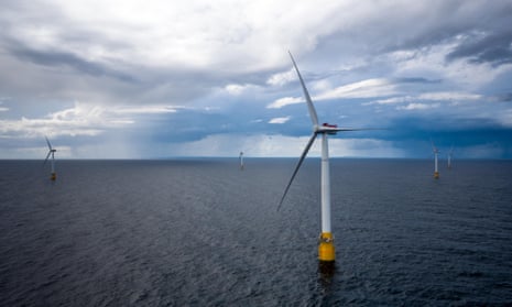 A floating windfarm 25 km offshore from Peterhead in Aberdeenshire, Scotland