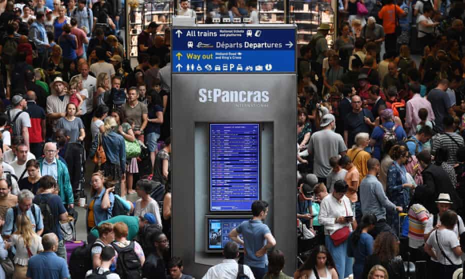 Disrupted Eurostar trains at St Pancras. But when is a cancelled train not cancelled. When it’s ‘delayed’.