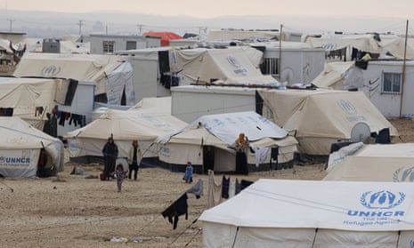 Syrian refugees in the UN-run Zaatari refugee camp, north east of the Jordanian capital Amman.