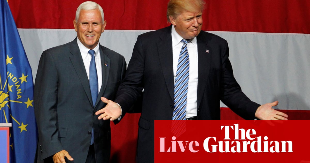 Donald Trump Announces Mike Pence As Vp Pick As It Happened Us News The Guardian
