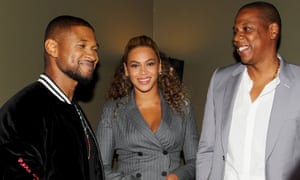 The Carters working power suits, and Usher.