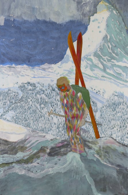 Alpinist, 2022 by Peter Doig.