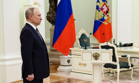 Vladimir Putin at the Kremlin in Moscow, 22 March 2023. 