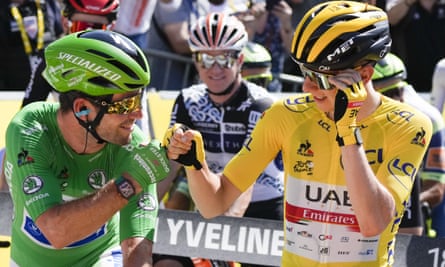 Mark Cavendish and Tadej Pogacar