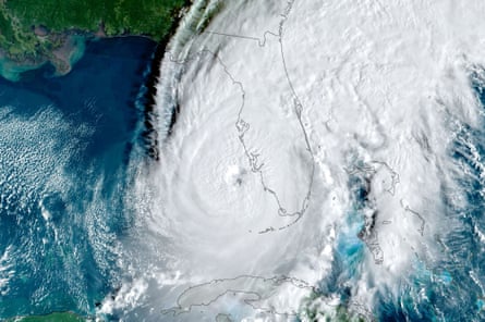 Image by Nasa Earth Observatory shows Hurricane Ian approaching Florida.