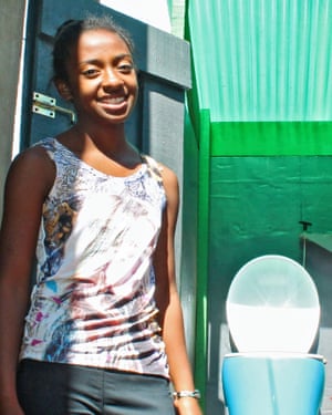 A customer of the first LooWatt model in Antananarivo’, Madagascar.