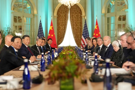 President Joe Biden Meets with China's President President Xi Jinping at the Filoli Estate in Woodside, Calif., Wednesday, Nov, 15, 2023, on the sidelines of the Asia-Pacific Economic Cooperative conference.