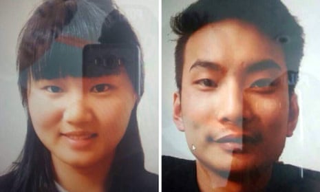 Two Chinese nationals Li Xinheng and Lu Ling Lina who were abducted by unknown armed men, in Quetta, the provincial capital of restive Balochistan province, Pakistan.
