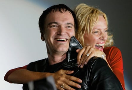 Quentin Tarantino and Uma Thurman in 2003