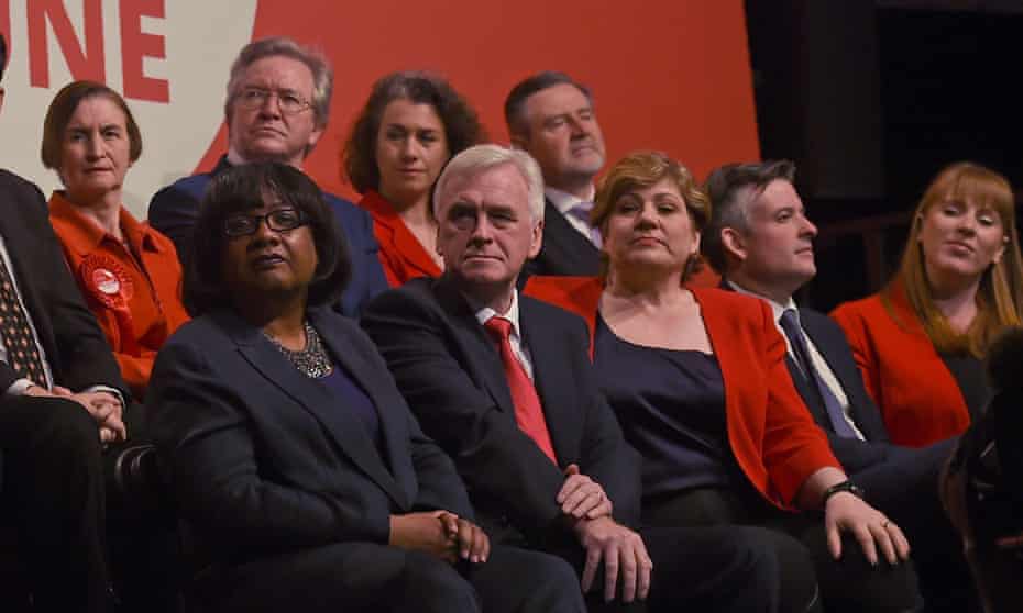 John McDonnell flanked by Diane Abbott and Emily Thornberry
