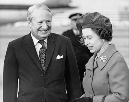 The Queen with the prime minister, Edward Heath, in 1974.