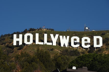Hollywood sign changed to Hollyweed in 2017.