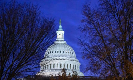 The US Capitol is seen as the sun sets in Washington, DC on December 20, 2022.