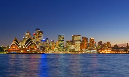 Opera House and Sydney skyline, Sydney, New South Wales, Australia