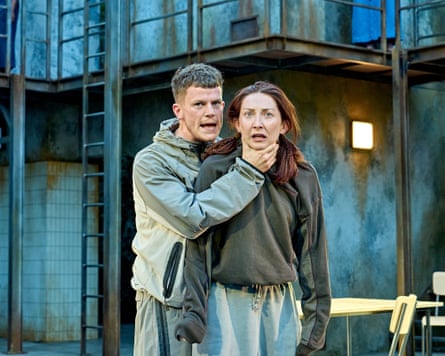 Alec Boaden (Jude) and Chanel Waddock (Lynette) in Noughts & Crosses.