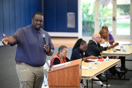 a man holding a microphone
