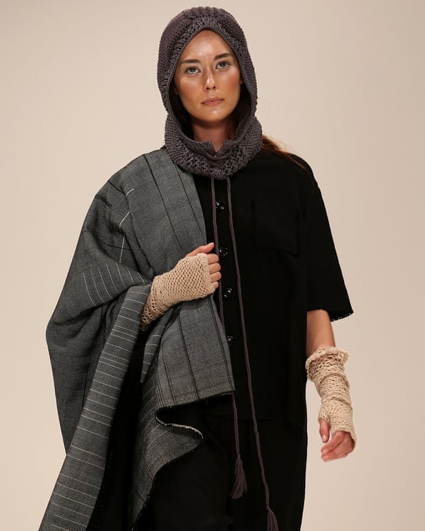 ‘Collections inspired by stories’: a model in clothes by Renli Su