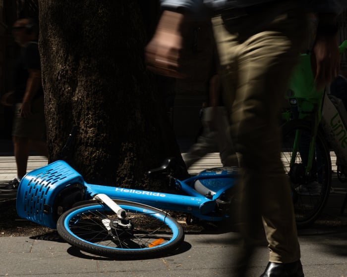 Ebikes cluttering Sydney footpaths to be swept aside by new bill – but riders may bear brunt of levy