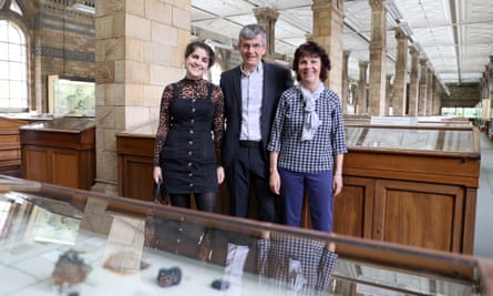 Hannah, Rob and Cathyrn Wilcock at the Natural History Museum.
