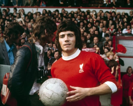 Kevin Keegan runs out at Anfield in August 1971