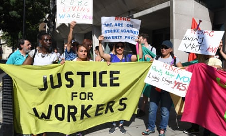 Cleaners at the Ministry of Justice are calling for the London living wage and their rights to sick pay. 