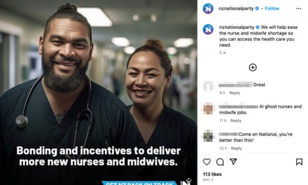 New Zealand National Party admits using AI-generated people in attack ads | New Zealand 1 A New Zealand National Party advertisement using AI-generated people of apparently Pacific Islander origin.