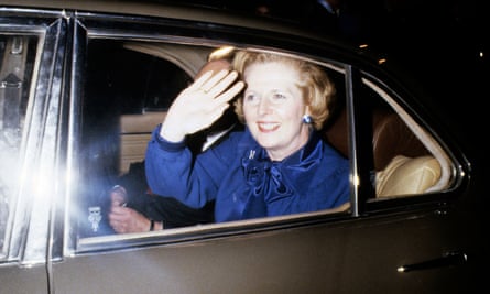 File photo dated 4/5/1979 of Margaret Thatcher in a car.