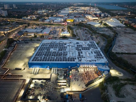 Cavernous … the 608,000 sq ft space, as viewed from above