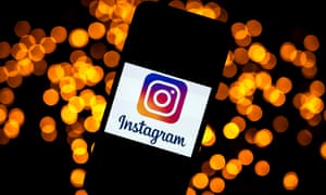 Instagram logo on phone