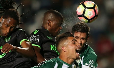 Sporting’s William Carvalho, centre left, a target for the Hammers.