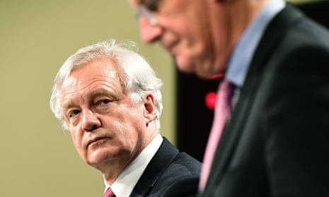 Brexit minister David Davis and chief Brexit negotiator Michel Barnier.
