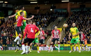 Norwich City’s Grant Hanley scores their side’s second goal of the game.