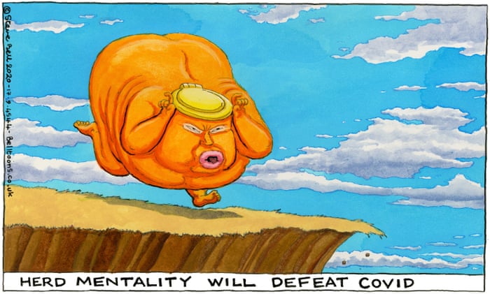 Steve Bell On Donald Trump S Covid Blunder Cartoon Opinion The Guardian